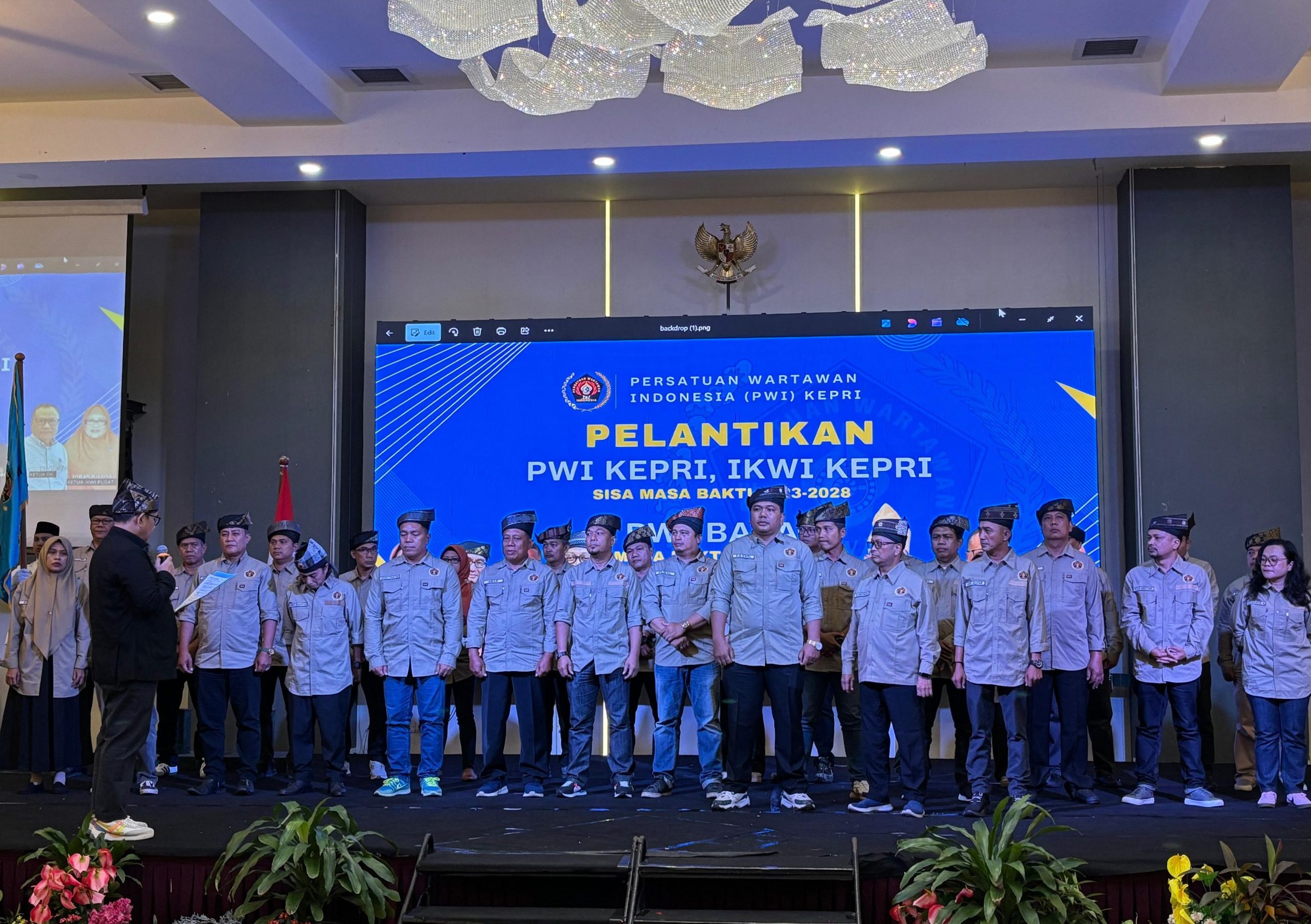 Foto pelantikan PWI Kepri 7 Mei 2025