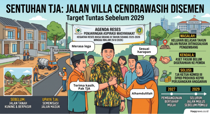 TJA bersilaturahmi Warga Villa Cendrawasih Jalan Cendrawasih Kota Tanjungpinang pada Minggu lama (9/8/2028) bersamaan dengan Agenda Reses DPRD Provinsi Kepri.
